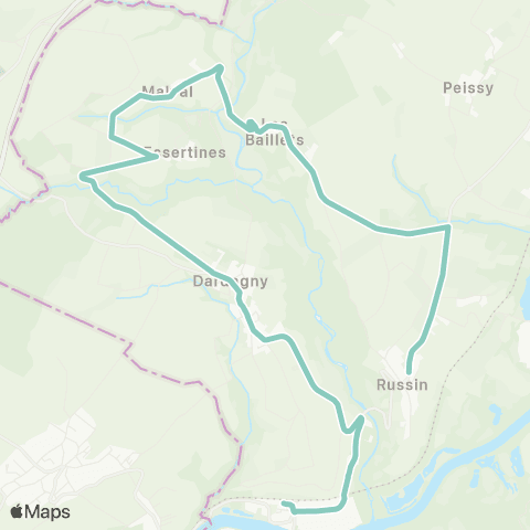 tpg - Transports publics genevois Russin, village - La Plaine, gare map