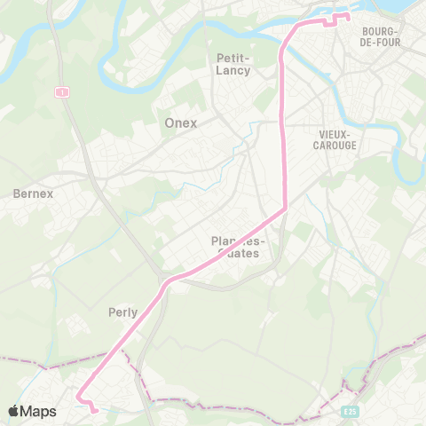 tpg - Transports publics genevois Saint-Julien, gare - Genève, Bel-Air map