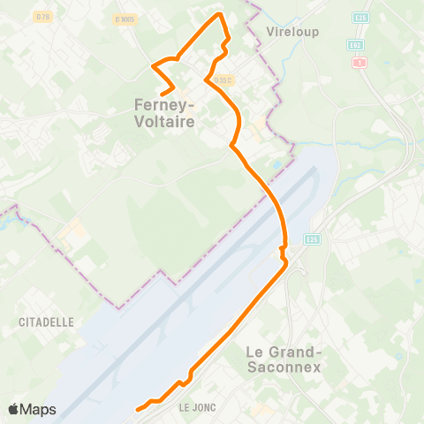 tpg - Transports publics genevois Ferney, mairie - Genève-Aéroport, Terminal map