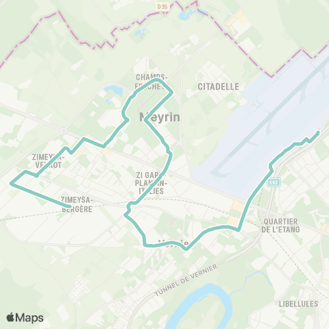 tpg - Transports publics genevois Zimeysa, gare - Genève-Aéroport, Terminal map
