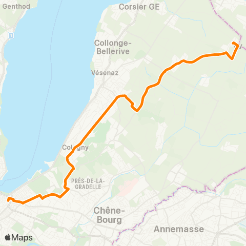 tpg - Transports publics genevois Gy, temple - Genève, Rive map