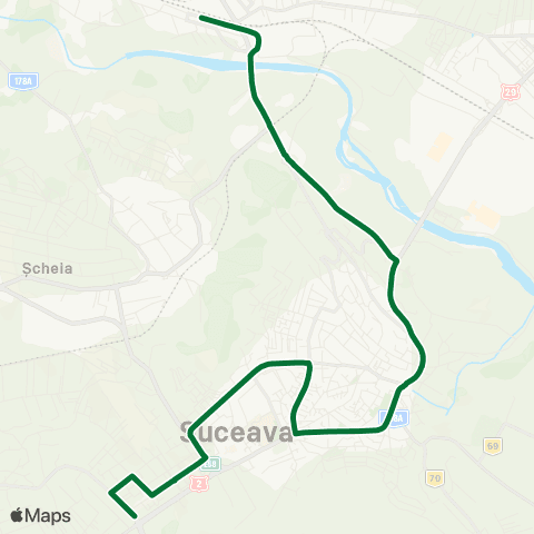 Transport Public Local Gara - Cartier Obcini map