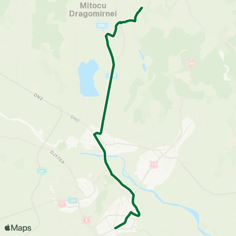 Transport Public Local Mitocași - Colegiul Național Ștefan Cel Mare map