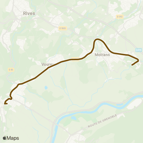 Transports du Pays Voironnais Tullins Condorcet - Moirans P. Béghin map