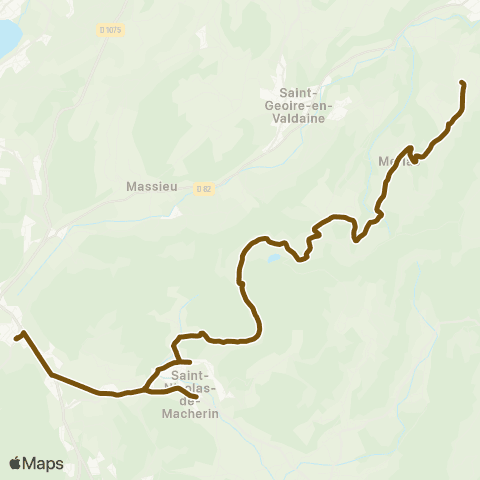 Transports du Pays Voironnais Merlas Picoudière - Chirens Collège map