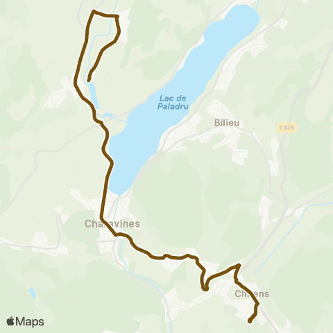 Transports du Pays Voironnais Le Pin les Allex - Chirens Collège map