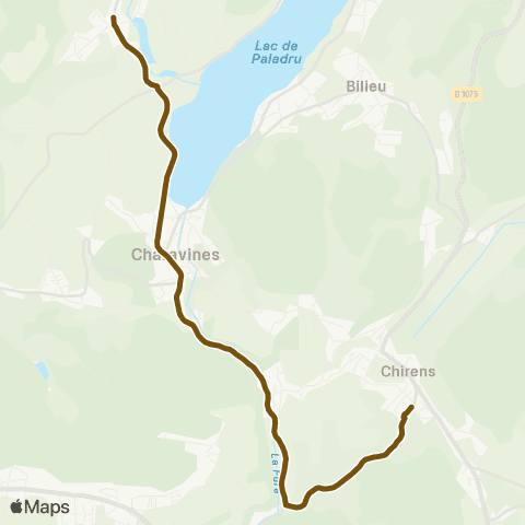 Transports du Pays Voironnais Le Pin St Christophe - Chirens Collège map