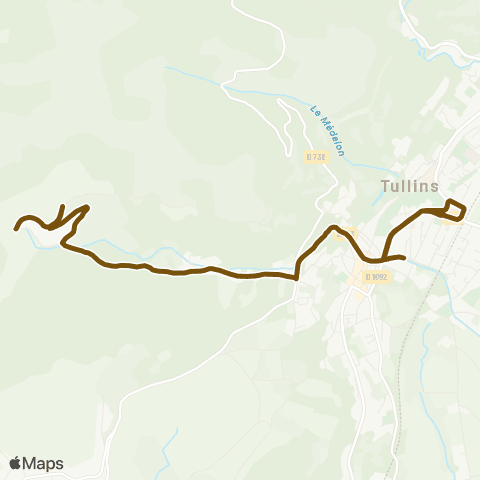 Transports du Pays Voironnais Tullins Gouy - Camille Desmoulins map