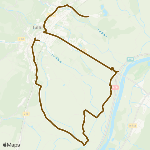 Transports du Pays Voironnais Tullins St J. Chepy - Collège Condorcet map