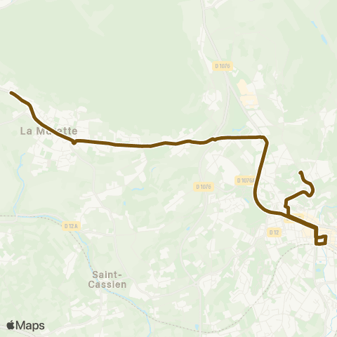Transports du Pays Voironnais La Murette Couratière - Voiron Garenne map
