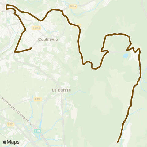 Transports du Pays Voironnais Pommiers Barniers - Coublevie Plan Menu map