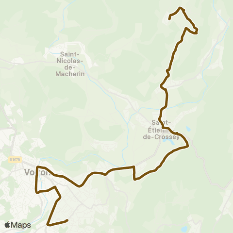 Transports du Pays Voironnais St Aupre GD Vivier - Coublevie Plan Menu map