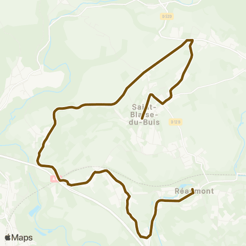 Transports du Pays Voironnais Reaumont Bourg - St Blaise Mairie map