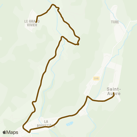 Transports du Pays Voironnais St Aupre GD Vivier - St Aupre Village map