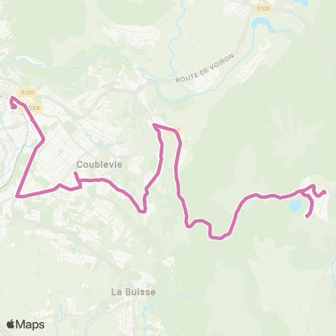 Transports du Pays Voironnais Saint Julien Village - Voiron Gare Sud map