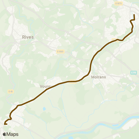 Transports du Pays Voironnais Tullins Condorcet - Voiron map
