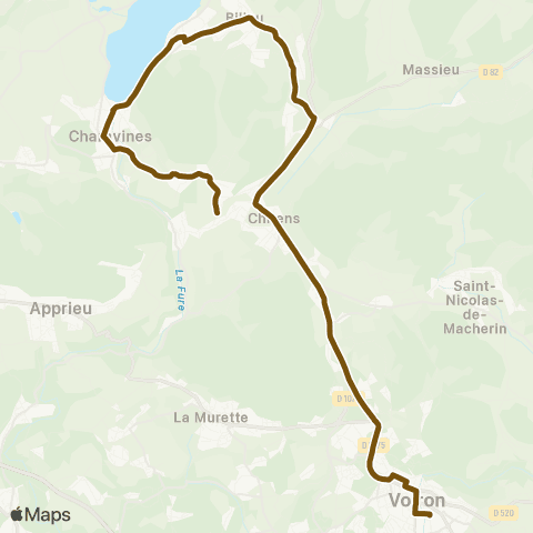 Transports du Pays Voironnais Bilieu Petit Bilieu - Voiron map