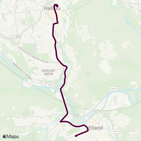 Team Pennine Brooksbank Sch - Halifax Bus Sta Entrance map