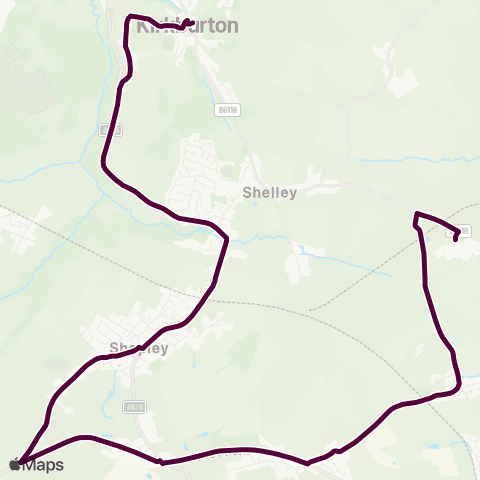 Team Pennine Thunder Bridge Lane - Shelley College map