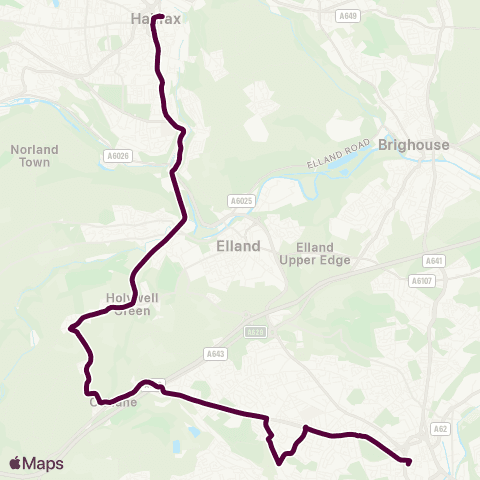 Team Pennine Huddersfield Bus Sta - Halifax Bus Sta Entrance map