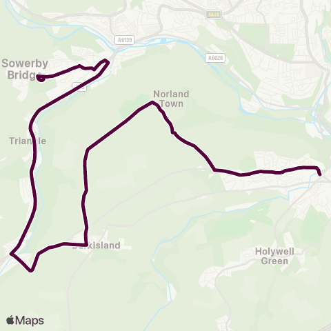 Team Pennine Ryburn Valley HS - Victoria Mills map
