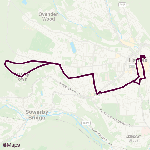 Team Pennine Halifax Bus Sta - Halifax Bus Sta Entrance map