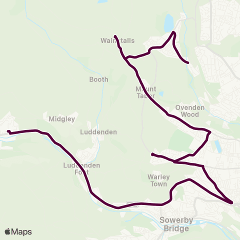 Team Pennine Calder High School - Mixenden Flats map