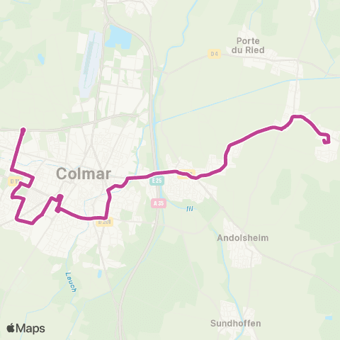 TRACE Colmar Brant – Fortschwihr map