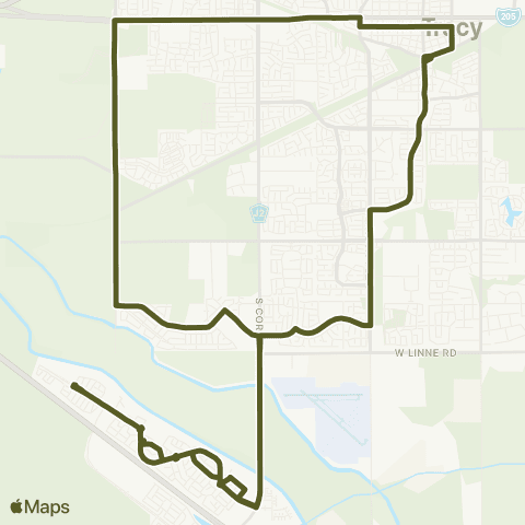 TRACER Bus Service Commuter Route H AM map