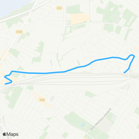 Île-de-France Mobilités Le Bourget RER <> Gare de Drancy map