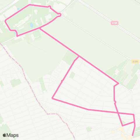 Île-de-France Mobilités Gare de Villeparisis - Mitry-le-Neuf <> Gare de Villeparisis - Mitry-le-Neuf map