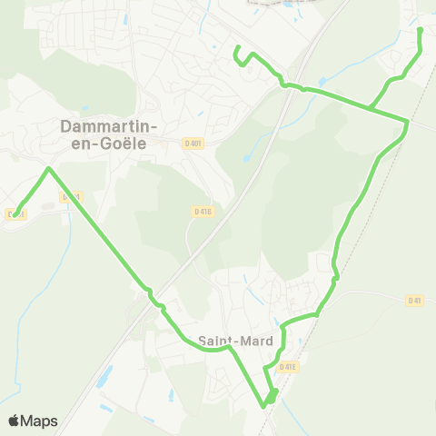 Île-de-France Mobilités Gare de Dammartin - Juilly - St-Mard <> Semoir map