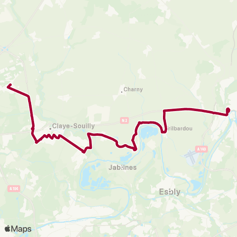 Île-de-France Mobilités Gare de Meaux (Quai d) <> Gare de Mitry - Claye map