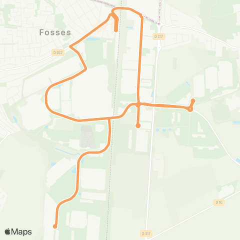 Île-de-France Mobilités Survilliers - Fossés <> Survilliers - Fossés map