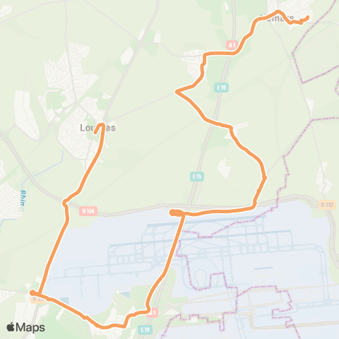 Île-de-France Mobilités Collège François Mauriac <> Les Mitelles map