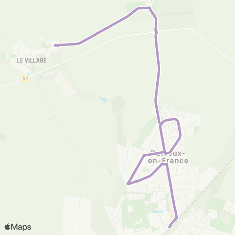 Île-de-France Mobilités Ferme du Temple <> Gare de Louvres map