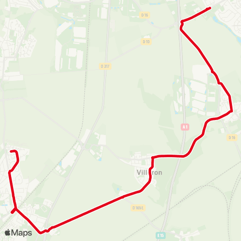 Île-de-France Mobilités Lycée Léonard de Vinci <> Quatre Vents map