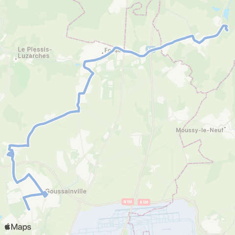Île-de-France Mobilités Institut St-Dominique <> Sécurité Sociale map