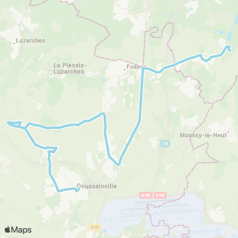 Île-de-France Mobilités Institut Saint-Dominique <> Rue Neuve map