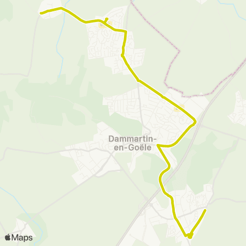 Île-de-France Mobilités Gare de Dammartin - Juilly - St-Mard <> St Laurent map