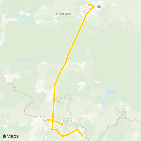 Île-de-France Mobilités Collège Anne-Marie Javouhey <> Survilliers - Fossés map