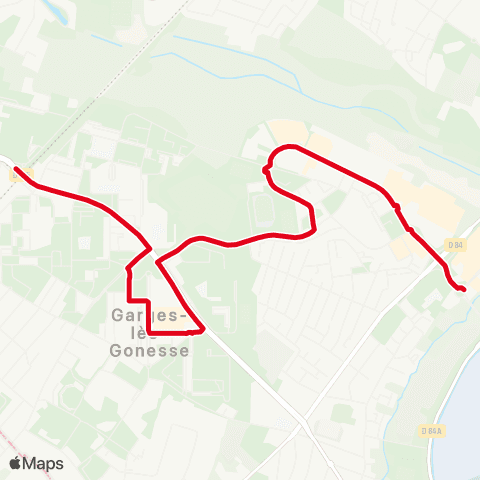 Île-de-France Mobilités Parc Commercial Pont de Pierre <> Garges - Sarcelles RER map