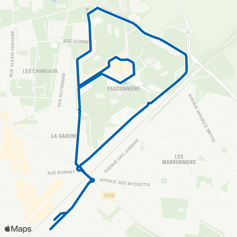 Île-de-France Mobilités Gare de Villiers-le-Bel Gonesse Arnouville <> Gare de Villiers-le-Bel Gonesse Arnouville map