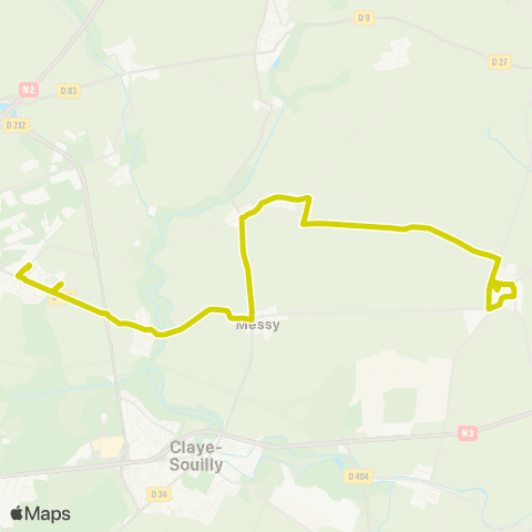 Île-de-France Mobilités Gare Routière <> Gare de Mitry - Claye map