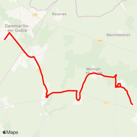 Île-de-France Mobilités Lycée Charles de Gaulle <> Église map