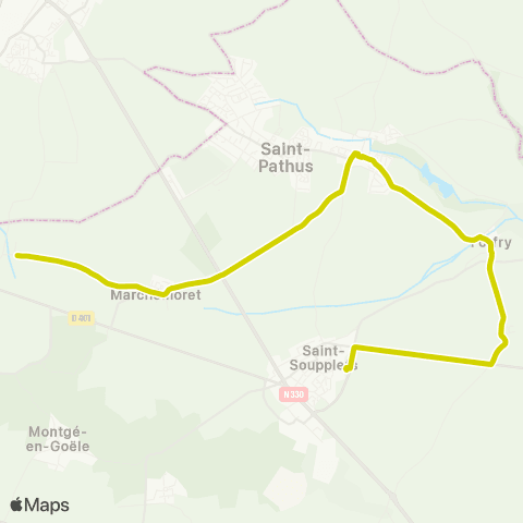 Île-de-France Mobilités Collège Nicolas Tronchon <> Lessart map