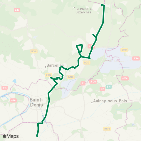 Île-de-France Mobilités Survilliers - Fossés <> Gare de l'Est map