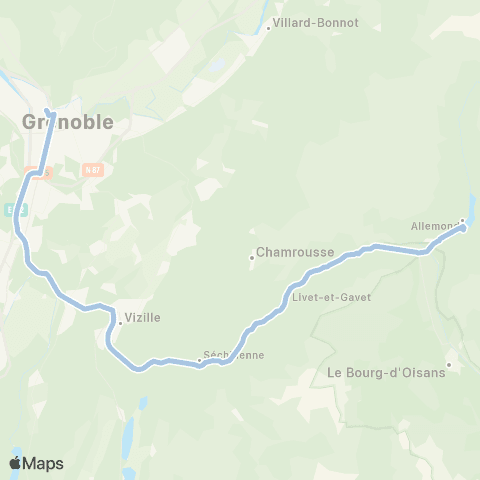 Transaltitude Transaltitude Oz en Oisans map