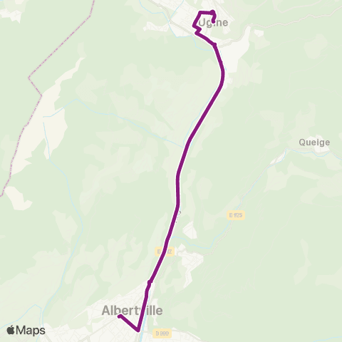 TRA Mobilité Albertville-Ugine map