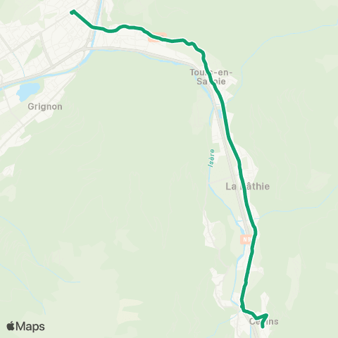 TRA Mobilité Albertville-Cevins map